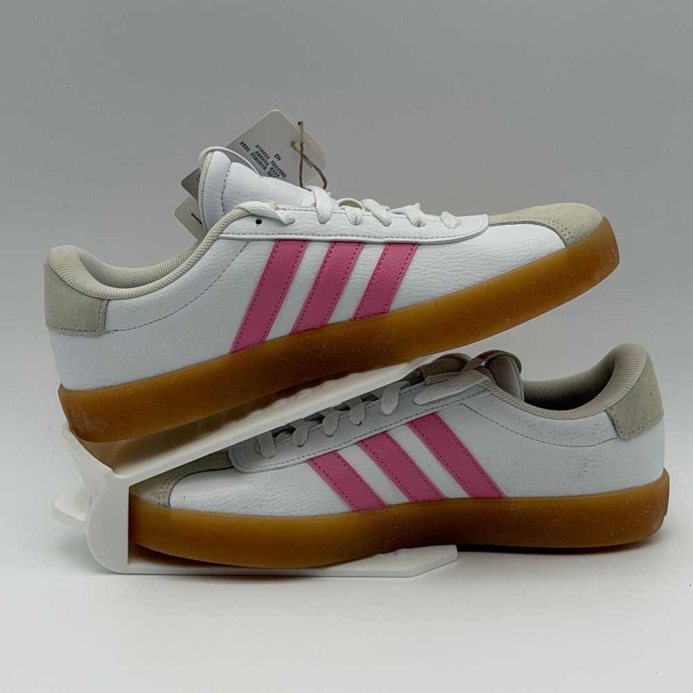 adidas VL Court 3.0 Women's Size 10 White/Pink Gum Sole Sneakers JI2909 - NWT - Picture 4 of 14